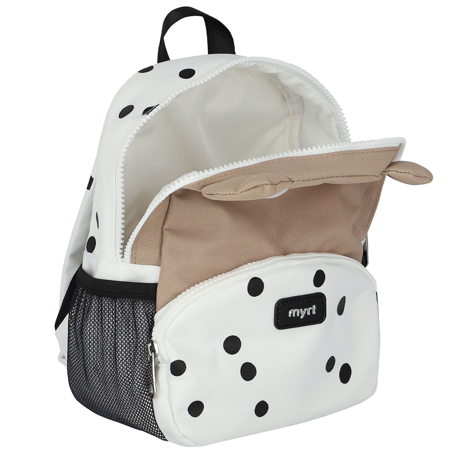 Ivory & Beige Bear Backpack, 3, hi-res image number null